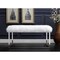 Verity Faux Fur Metal Frame Ottoman Bench With Gold/Chrome Legs